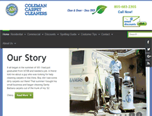 Tablet Screenshot of colemancarpetcleaners.com